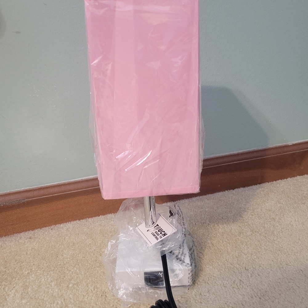 Pink Kids Table Lamp. Touch Control.
